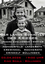 Filmplakat Der lange Schatten des Krieges - unsere Eifeldörfer 1947-48